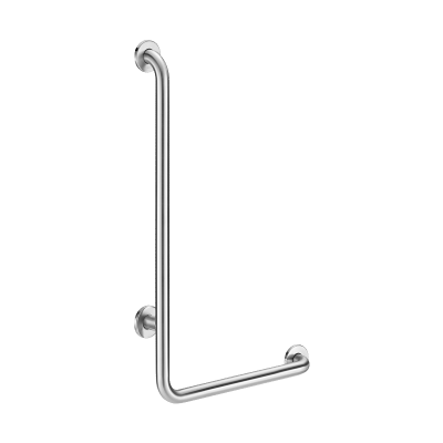 L-shaped stainless steel grab bar, satin, H. 750mm