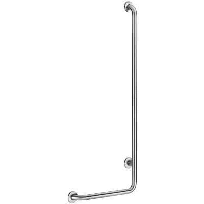 L-shaped stainless steel shower grab bar, satin, H. 1,150mm