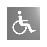 510153S-304 Stainless steel accessible toilet sign