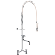 G6832-Twin hole pre-rinse set with mixer and telescopic spout