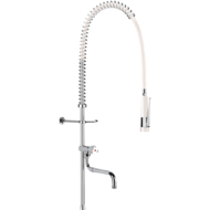 435220-White pre-rinse set without valve with long column