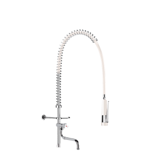 White pre-rinse set without valve with short column