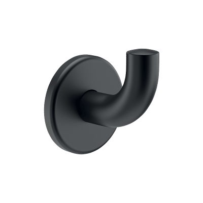 Matte black stainless steel coat hook, short model